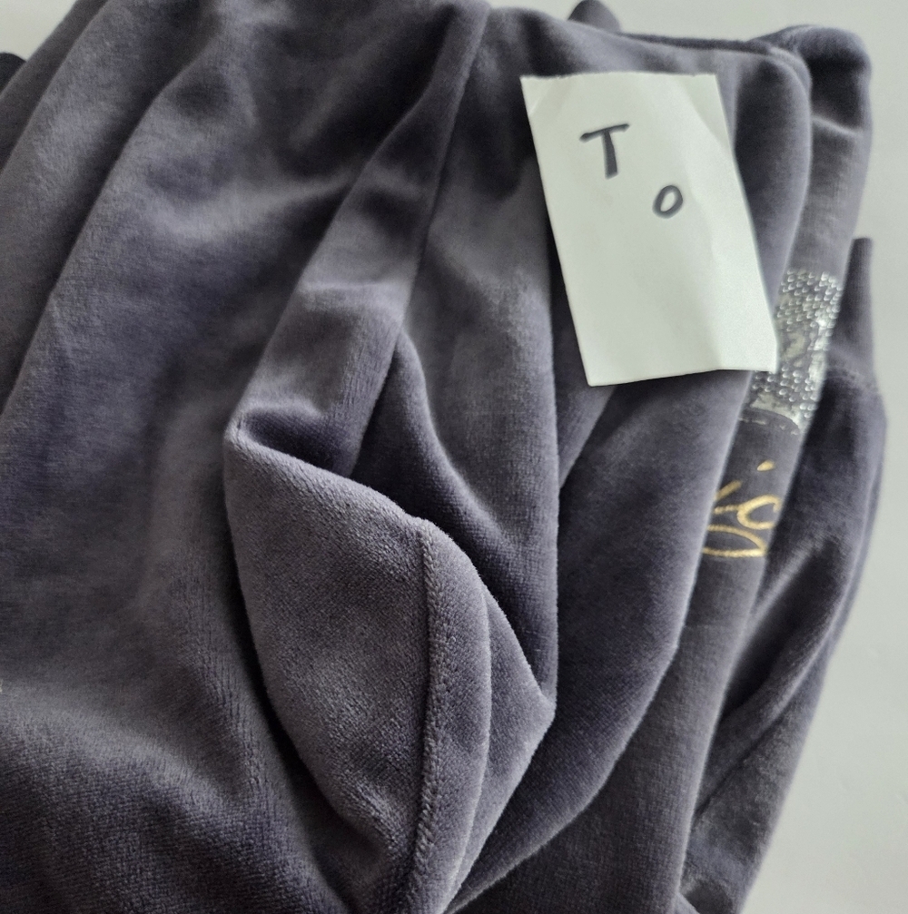 NWT Juicy Couture Blue /gray Hoodie Velourtrackpants Sz.S - Picture 12 of 13